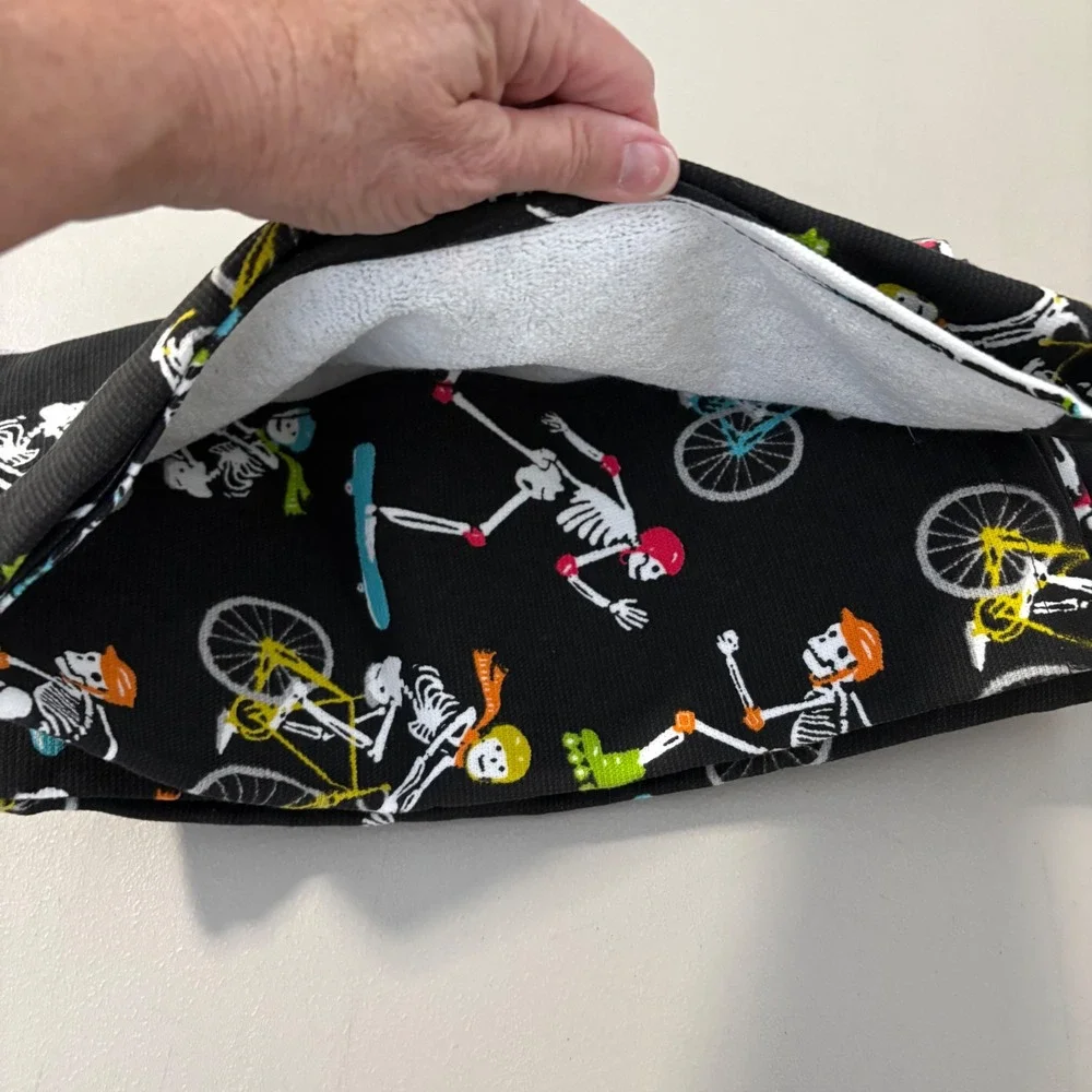 Halloween Skeleton Sports Kitchen Towel Biking Skating Blk Set of 2 Hand  Towel